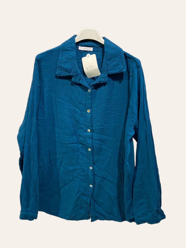 Moonsun - Wholesale Button Down Shirt - Women's - Cotton gauze shirt #303635