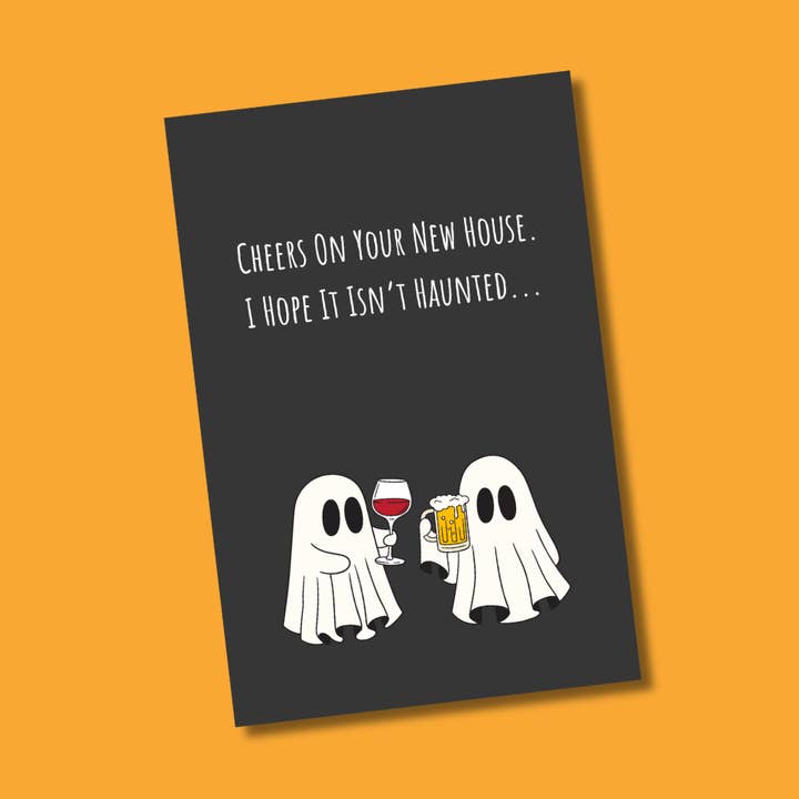 Auguri per la tua nuova casa. Spero che non sia infestata... per la vendita all'ingrosso da parte di Two Brits Print Co