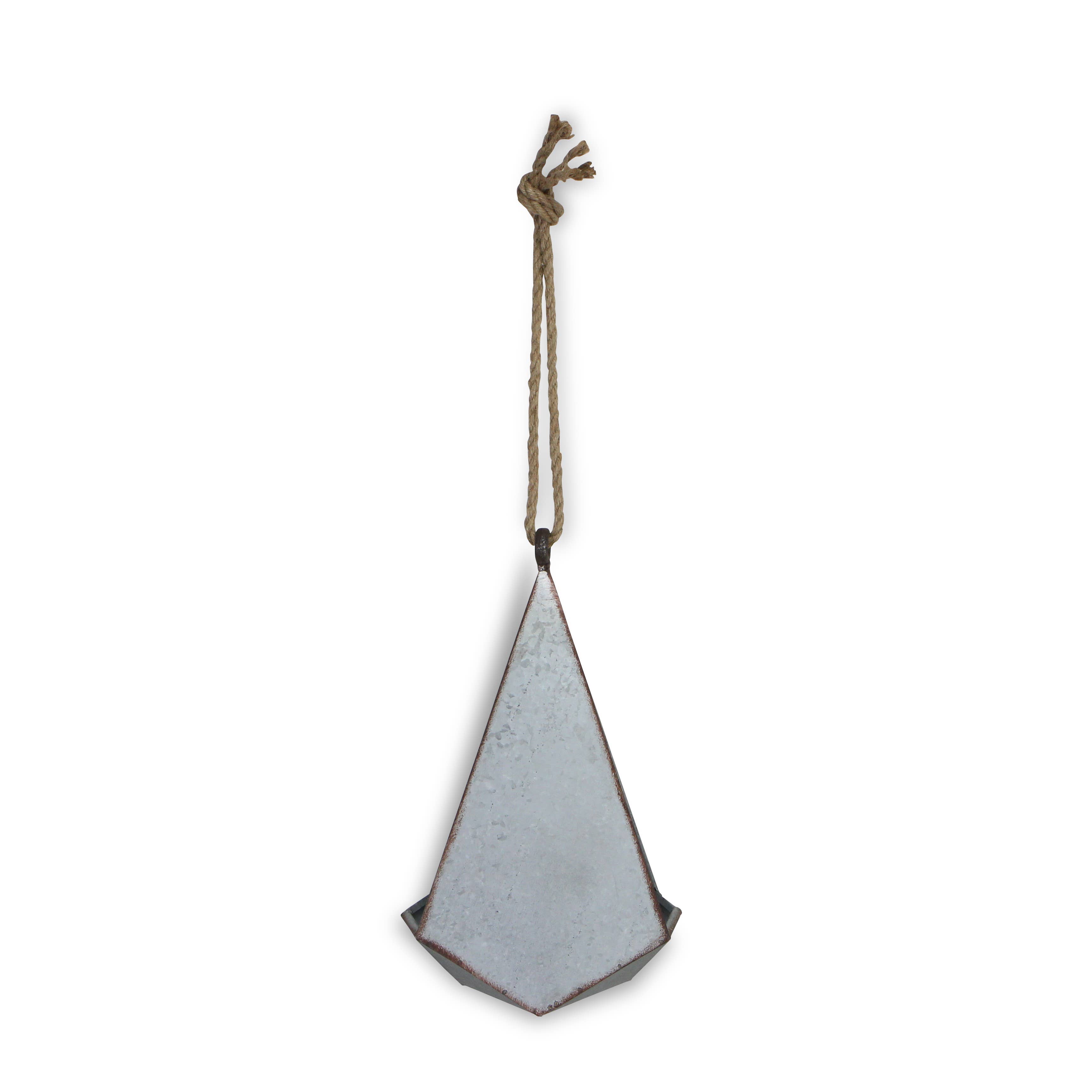 Cheungs Home Decor – wholesale Hanging planter – Odal Geometric Hanging Galvanized Planter4