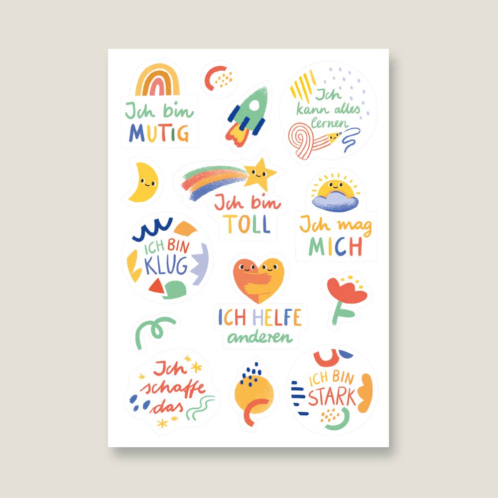 VIERUNDFÜNFZIG - Wholesale Sticker - Kids & Baby - Waterproof and dishwasher-safe affirmation stickers1