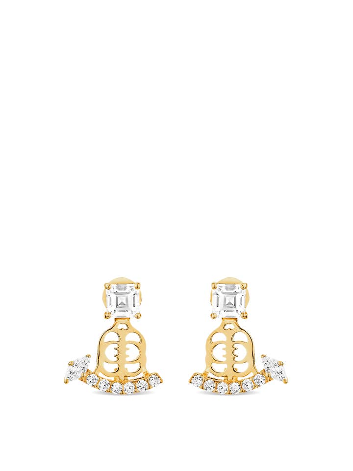 Boucles d'oreilles Revival avec diamants blancs en or 18K pour la vente par SALLY SKOUFIS™