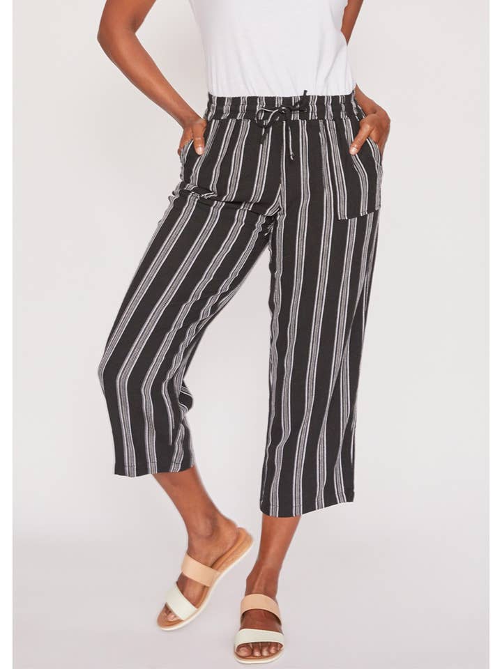 Pantalon de détente en lin Missy avec taille élastique-WF1171LN pour la vente par YMI