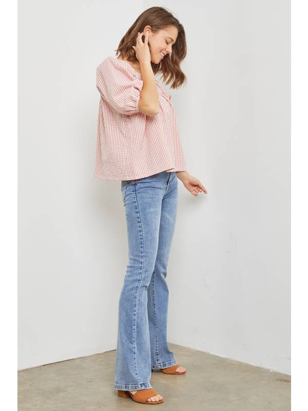 Dusty Rose Woven Blouse for wholesale on Faire