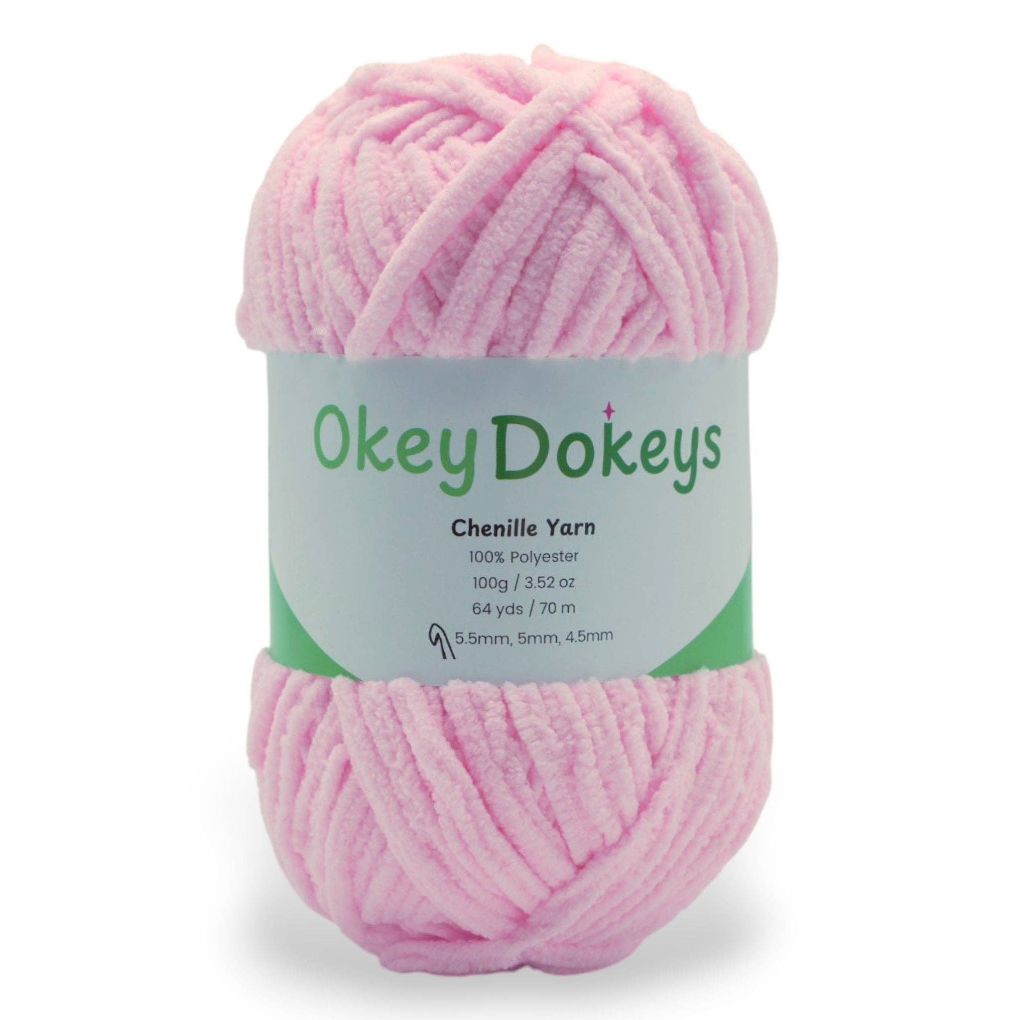 Okey Dokeys - Vente Fils à tricoter - Fil chenille - #6 Super épais - Écheveaux de 100g0