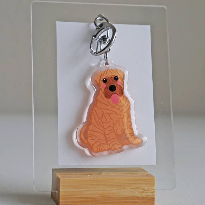 kiwi & WILLOW - Wholesale Keychain - Unisex - Shar Pei Epoxy Keychain