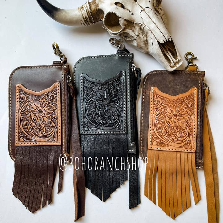Boho Ranch Shop - Wholesale Wallet - Women's - Kenzie Western Keychain ID Leather Wallet