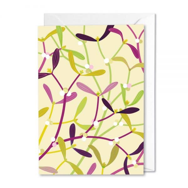 Tarjeta de felicitación de muérdago con receta para venta al por mayor de Middle Mouse