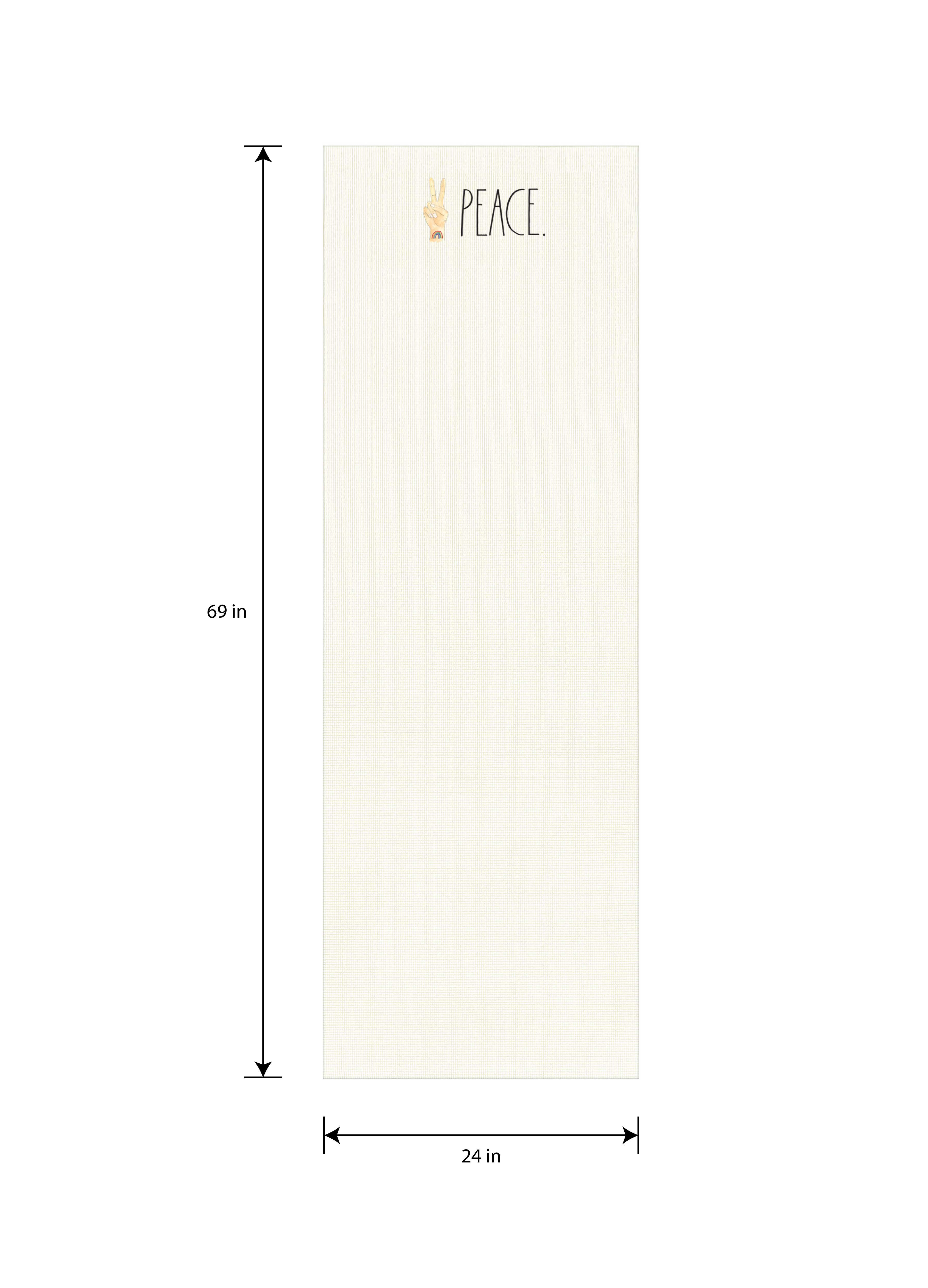 DesignStyles Home - Vente Tapis de yoga - Tapis de yoga blanc « Peace » Rae Dunn3