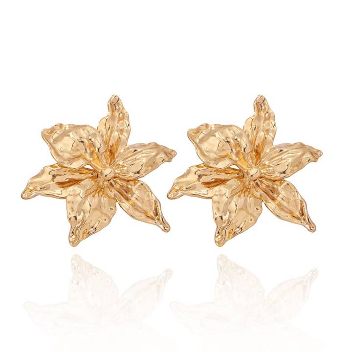 Marigold Flower Earrings for wholesale by RAD + RAE