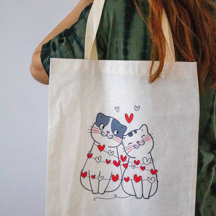 CRETE TRADING INC - Wholesale Tote Bag - Women's - Organic Cotton Tote Bag Cat