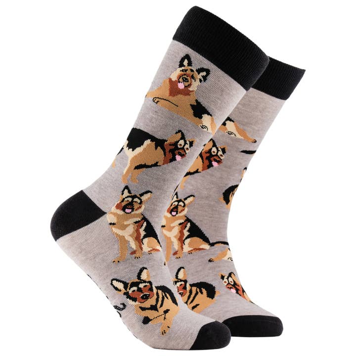GREY Dog Socks - German Shepherd for wholesale on Faire