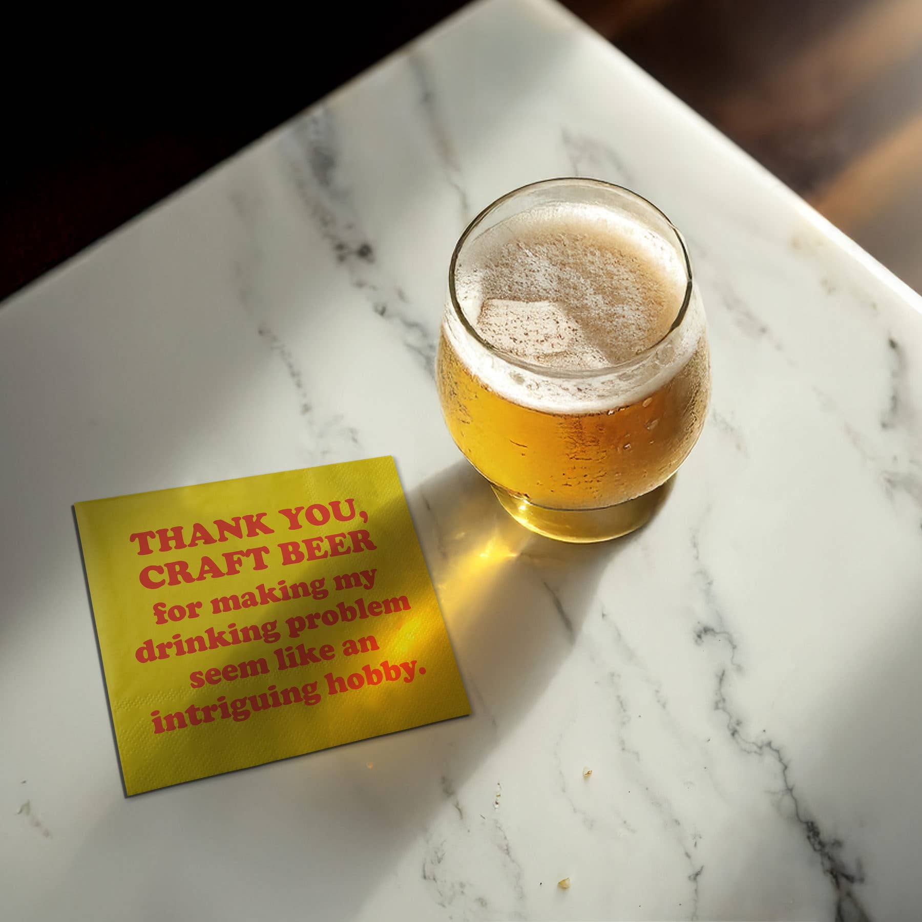 Chris’s Stuff Inc. – wholesale Disposable napkin –  Funny Cocktail Napkins - Thank you craft beer1