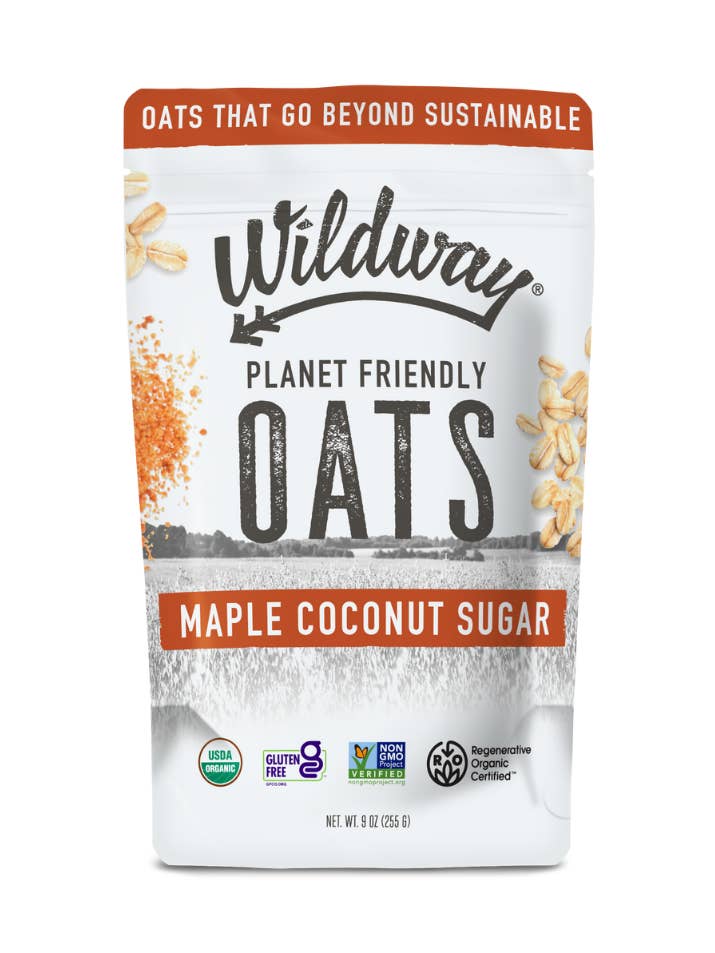 Regenerative Organic Certified Oatmeal- Maple Coconut Sugar for wholesale by Wildway