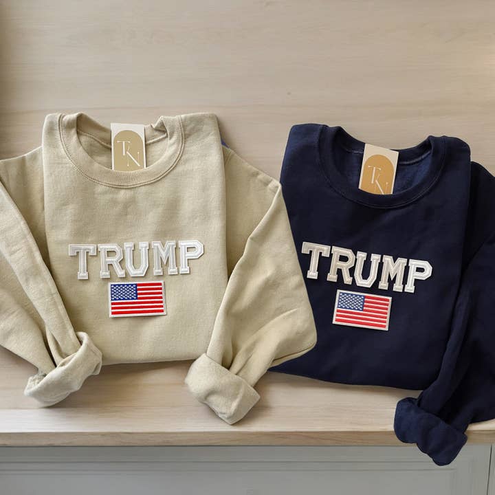 Threads And Needles, INC. - Wholesale Graphic Sweatshirt - Unisex - TRUMP Crewneck Sweatshirt