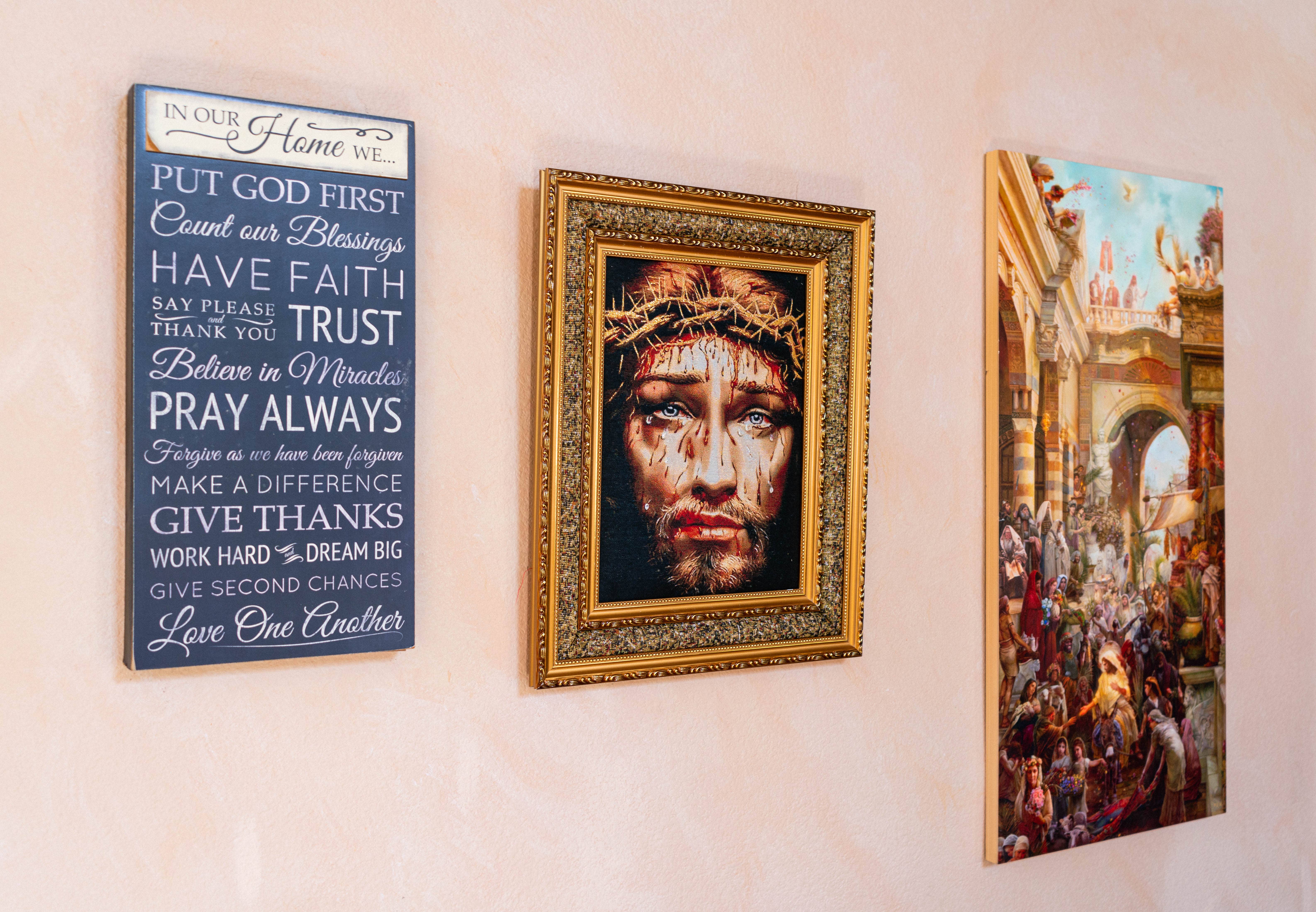 Oremus Mercy - Wholesale Art Print - His Precious Blood Double Padded Framed Image   21"3