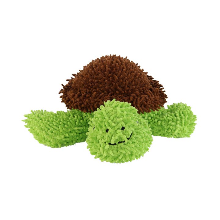 Tuffy Dog Toys - VIP Products - Wholesale Pet Squeaky Toy - Dog - Mighty Microfiber Ball Med Turtle Green, Squeaky Dog Toy