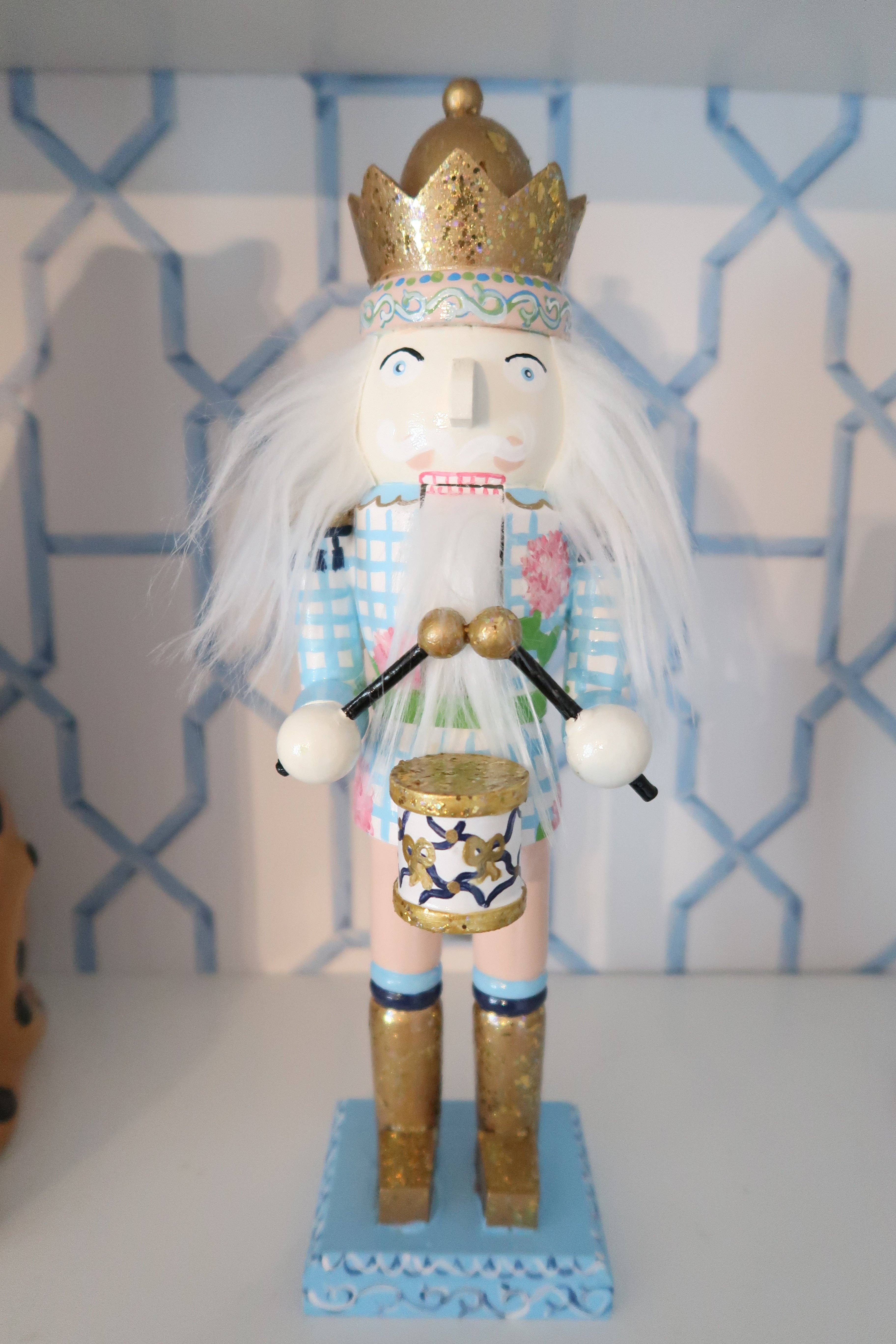 millie b & co - Wholesale Holiday Nutcracker - blue and blush hydrangea nutcracker0