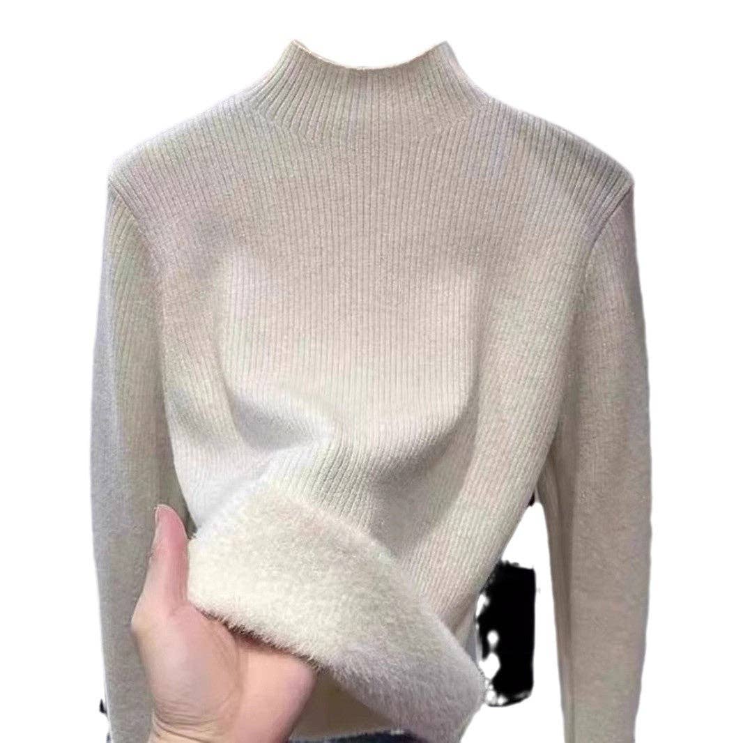 Marayn - Wholesale Knit Sweater - Women's - Soft warm halfneck fleece knit 2024 winter essential4