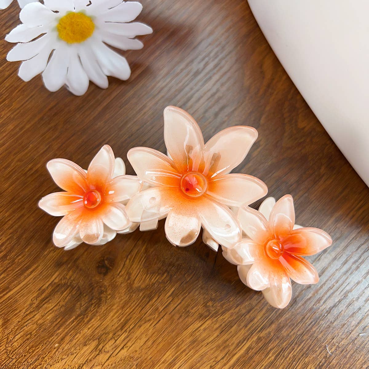 Little Trendy - Wholesale Hair Clip - Women's - Candy-colored flower hair claw beach vacation hair accessory6