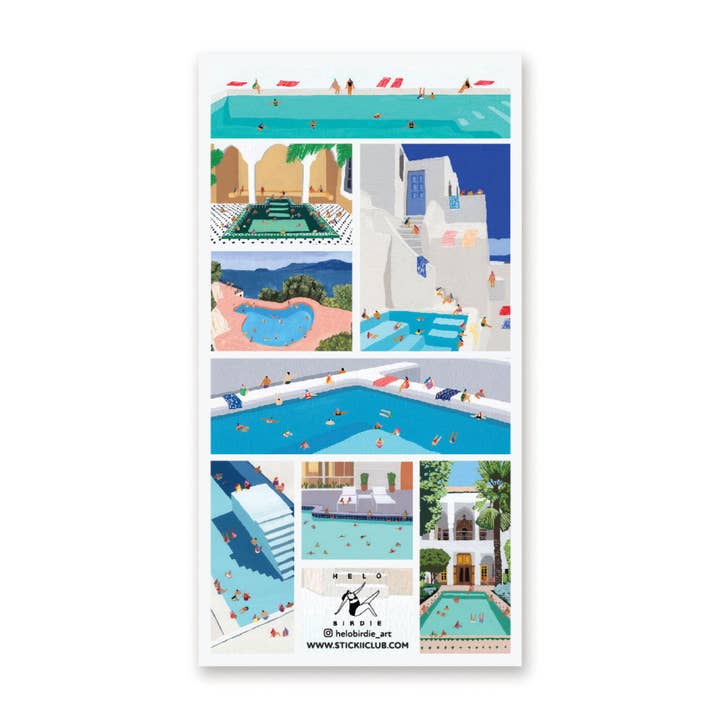 Cool Pool Paradise Sticker Sheet for wholesale by STICKII
