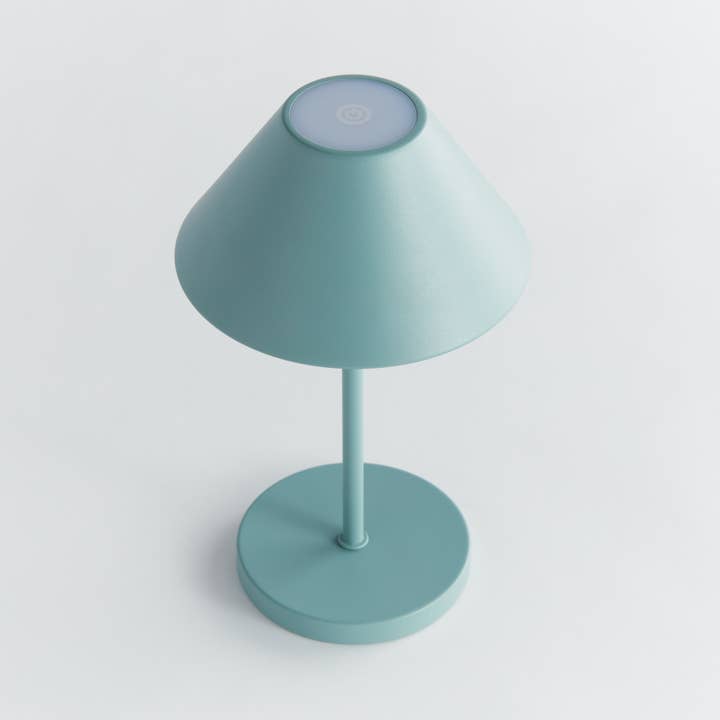 Napa Home & Garden - Vendita all'ingrosso Lampada da scrivania/d'accento - Lampada portatile a LED senza fili, paralume in metallo, 10", blu