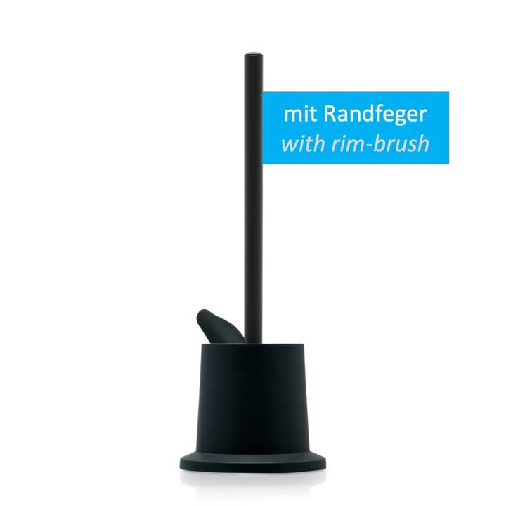 STEELLINE toilet brush set black + edge sweeper for wholesale by SAUBA Innovations
