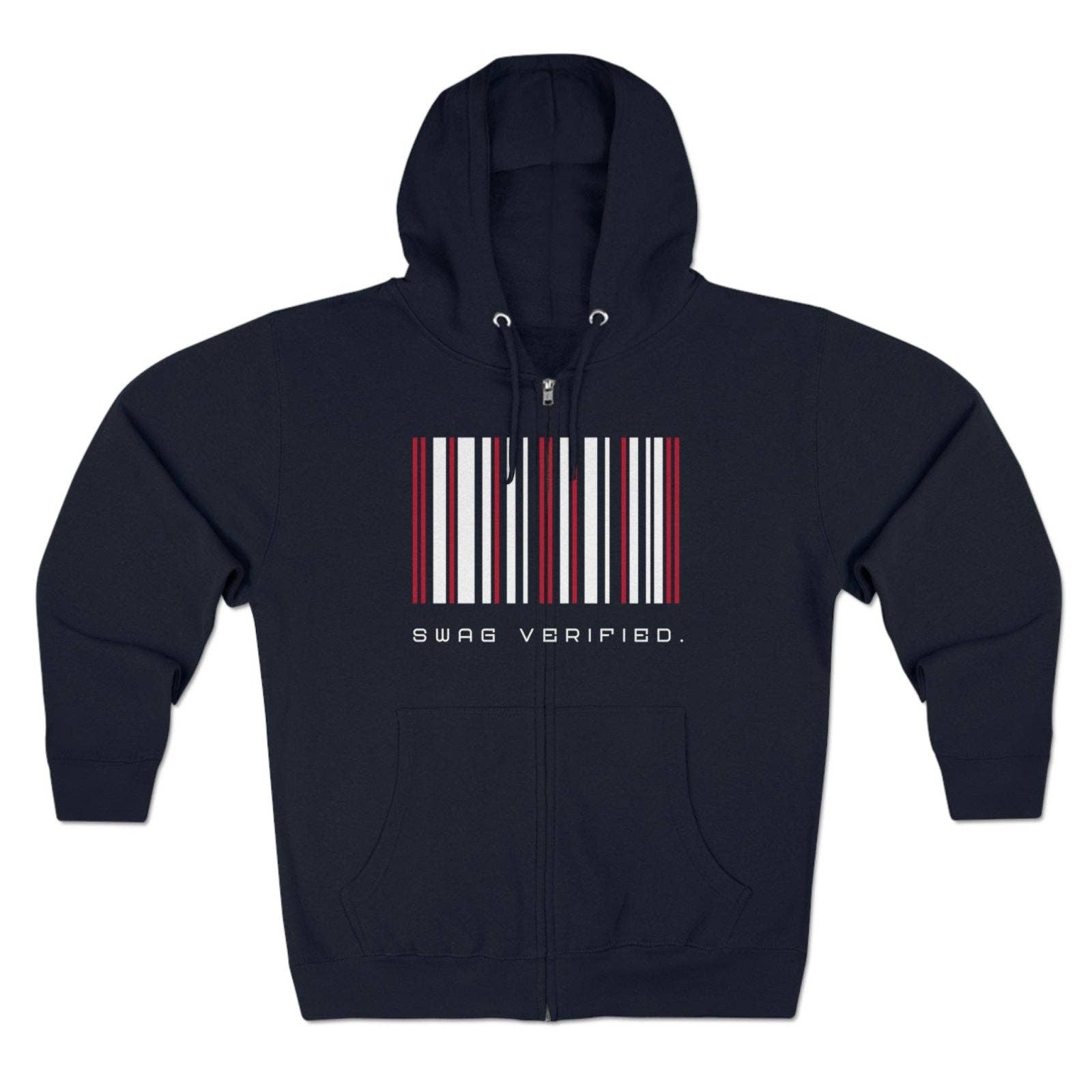Ohhh So Swag - Wholesale Hoodie - Unisex - Swag Verified. Barcode Unisex Premium Full Zip Hoodie | US10