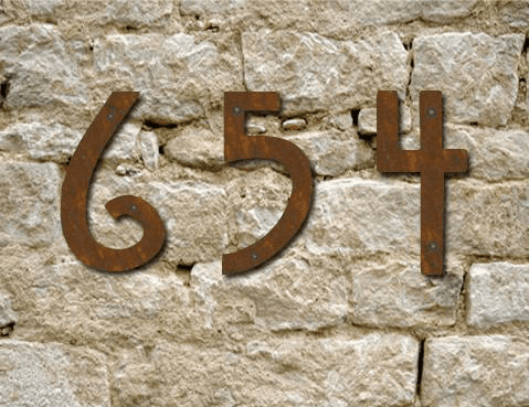 Rustica Ornamentals - Wholesale Outdoor Sign - Mission Style House Numbers or Letters (Set of 3)1