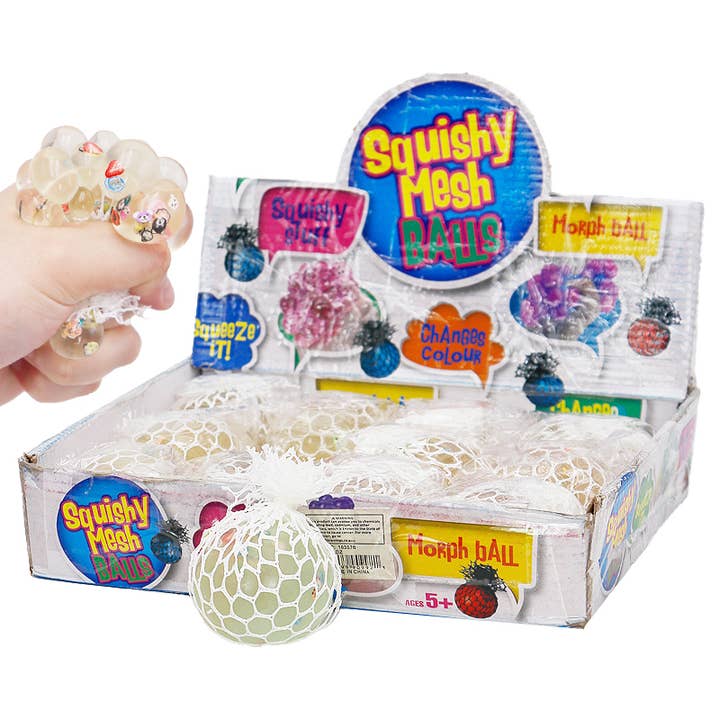Cap Zone - Wholesale Squishy Toy - Kids & Baby - Emoji Charm Filled Vent Mesh Squishy Stress Ball
