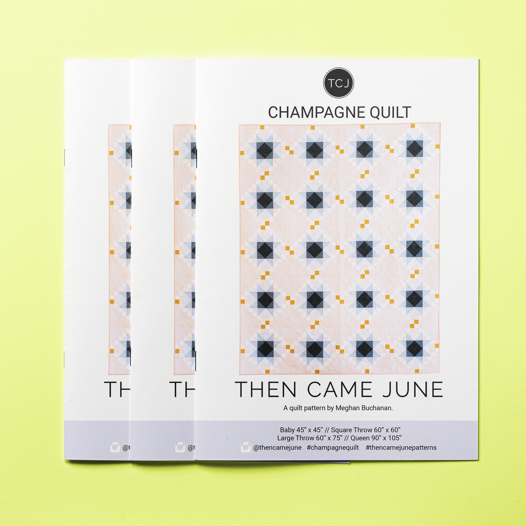 Then Came June - Wholesale Craft Sewing Kit - Champagne Quilt Pattern - Printed0