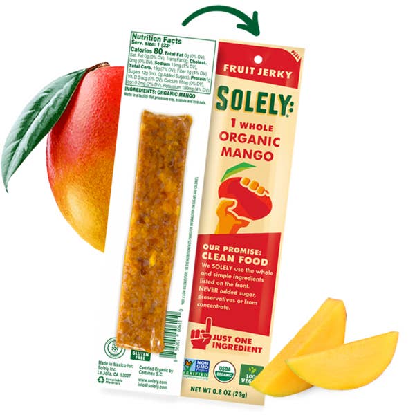 Righteous Felon Craft Jerky - Wholesale Jerky - Solely Organic Mango Fruit Jerky Strip 0.8oz (12ct)2
