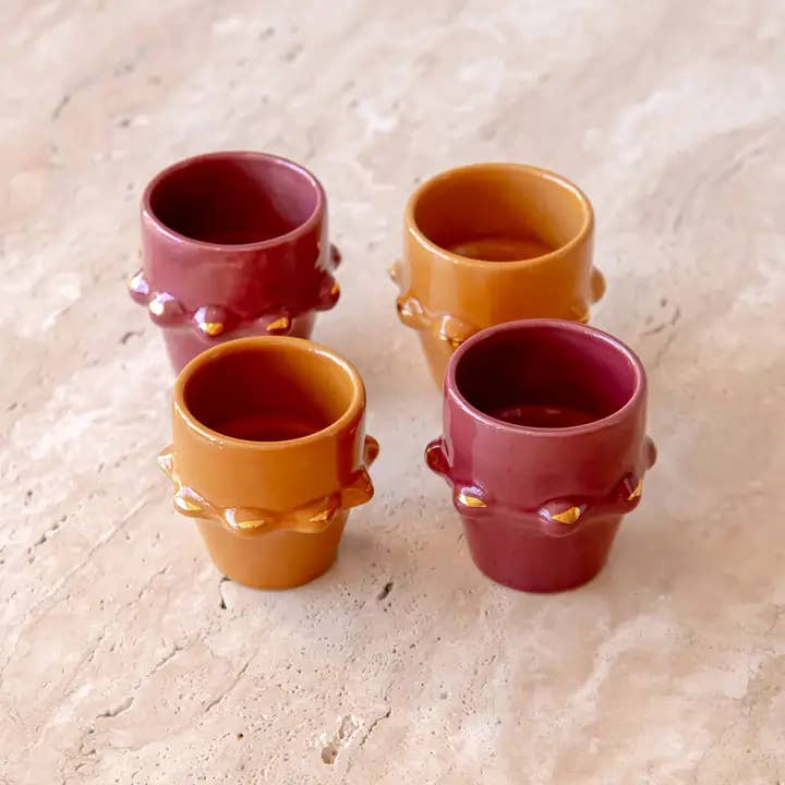 REMOVED BRAND – Caneca por atacado – Conjunto de 4 canecas Beldi Tazza douradas