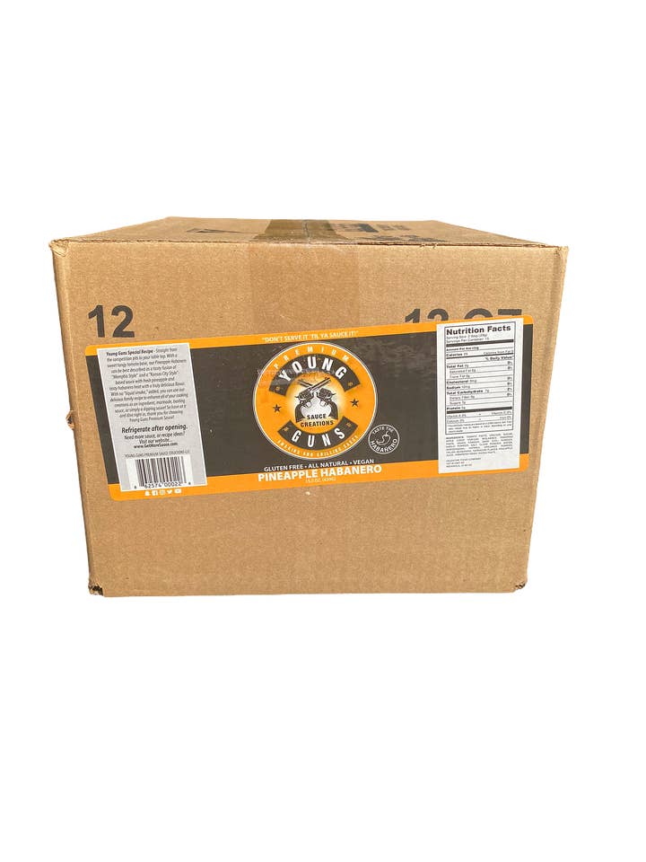 Wholesale Pineapple Habanero 12 Pk Case for wholesale by Young Guns Sauce