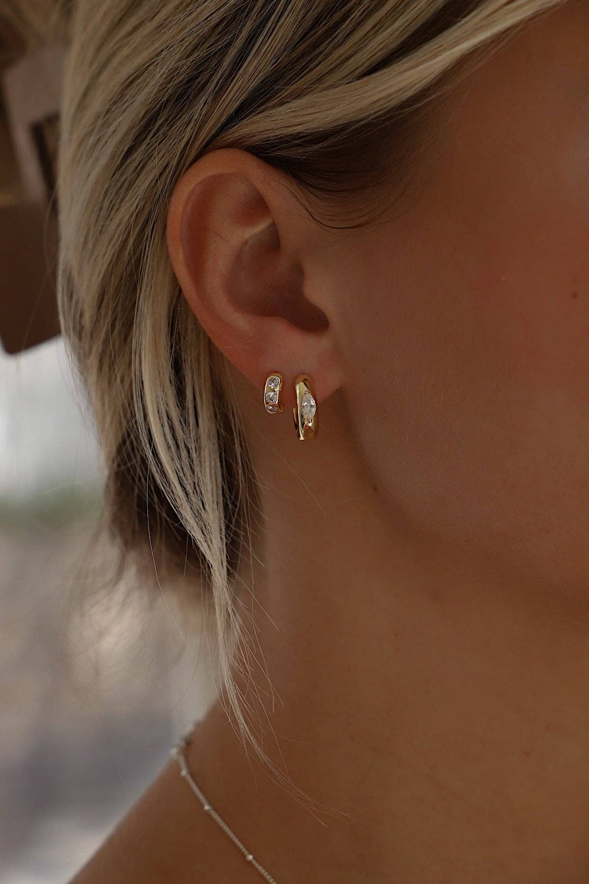 Katie Waltman Jewelry - Wholesale Huggie Earrings - AURUM HOOPS5