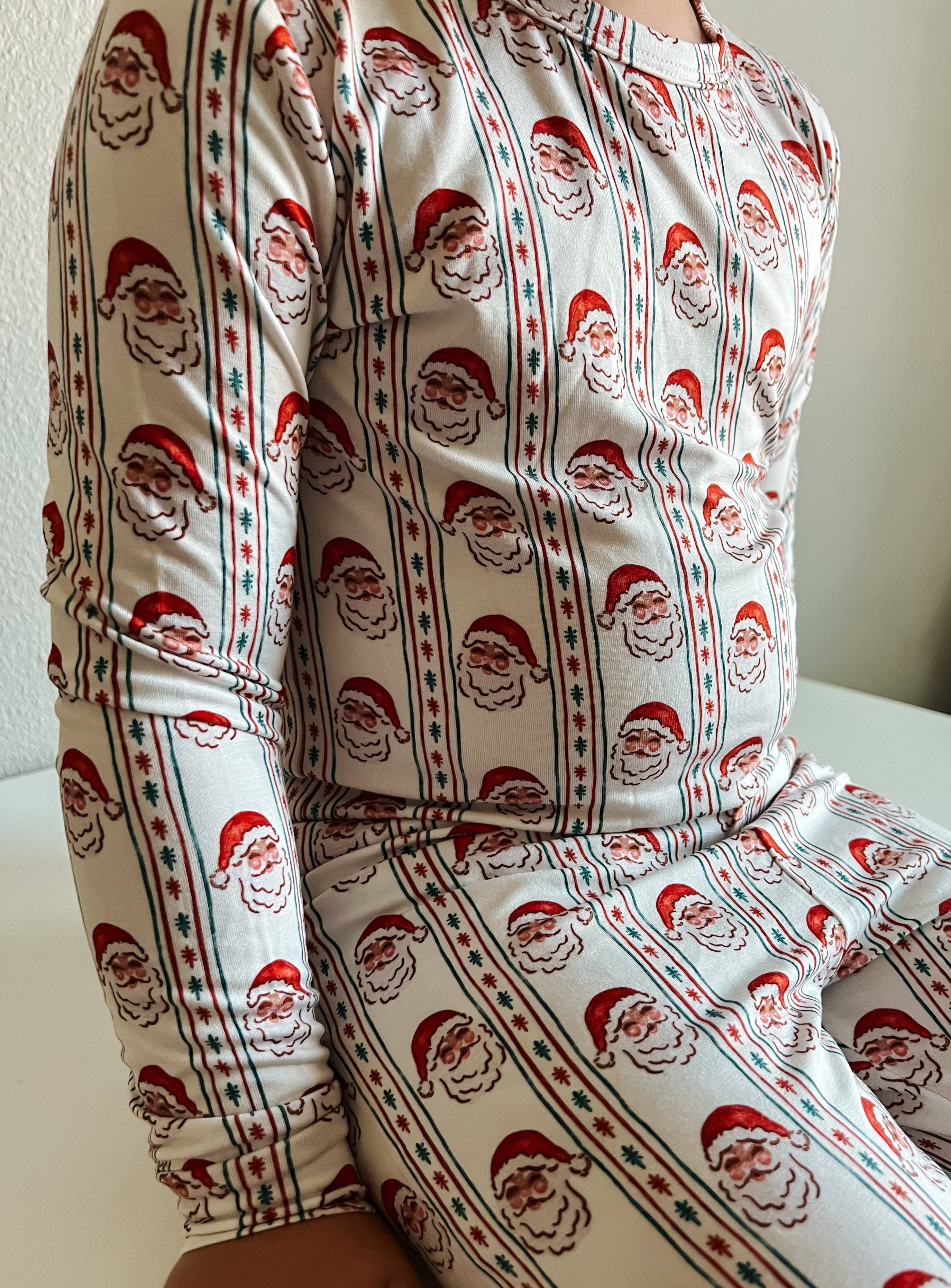 Little Joy Co. - Wholesale Sleepwear Set - Kids - Vintage Santa Bamboo Christmas Pajamas - 2pc Set5