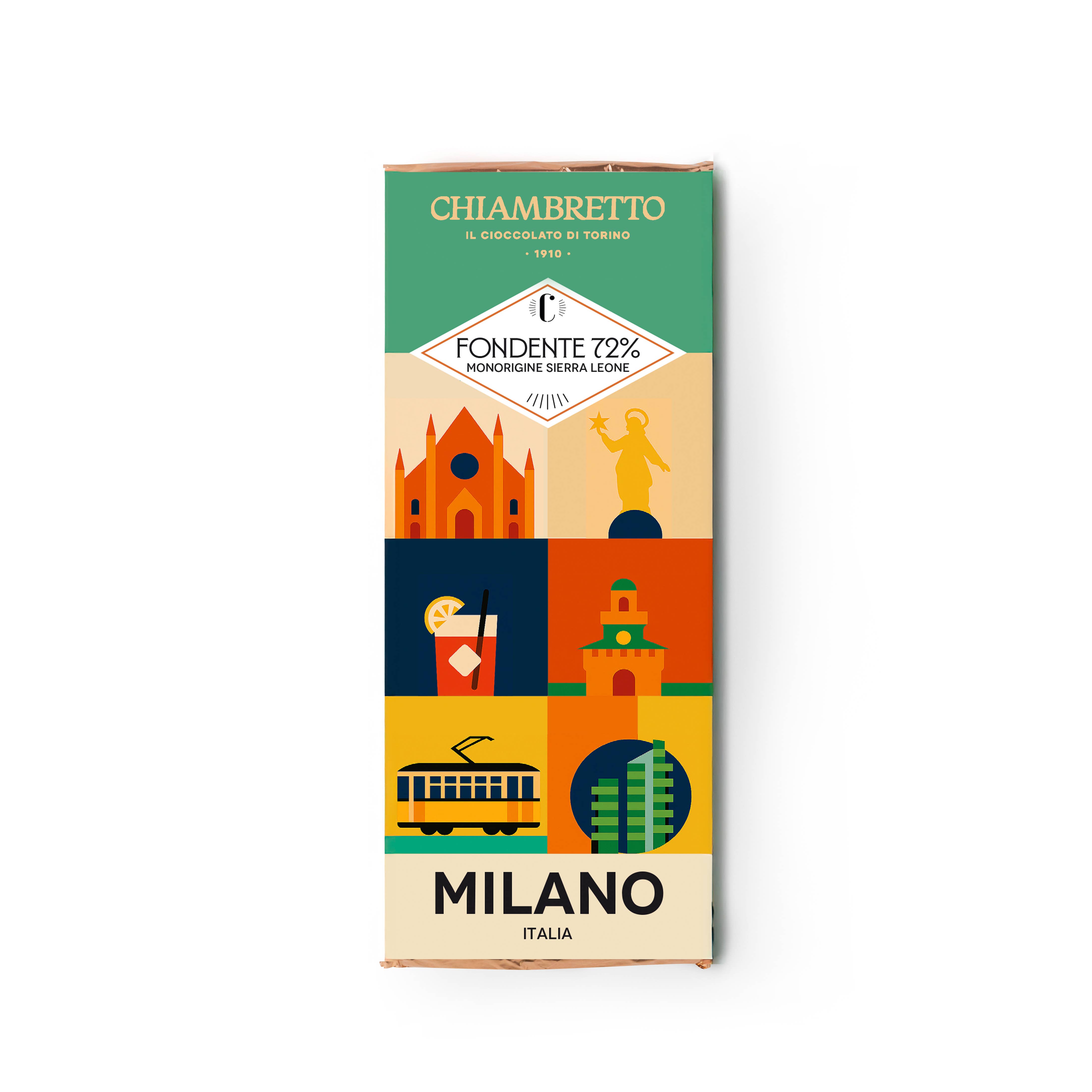 CIOCCOLATO CHIAMBRETTO 1910 - IL CIOCCOLATO DI TORINO - Wholesale Chocolate Bar - "Grand tour in Italy" chocolate bars - Limited Edition3