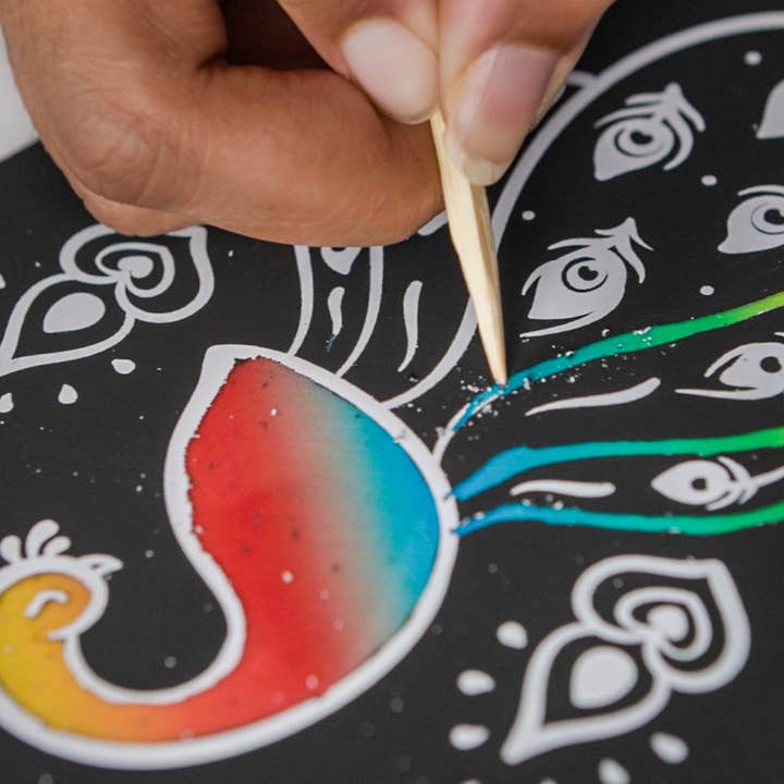 Kulture Khazana - Wholesale Doe-het-zelf-knutselset - Kinderen - Rangoli Mandala Kraskunst Lantaarn3