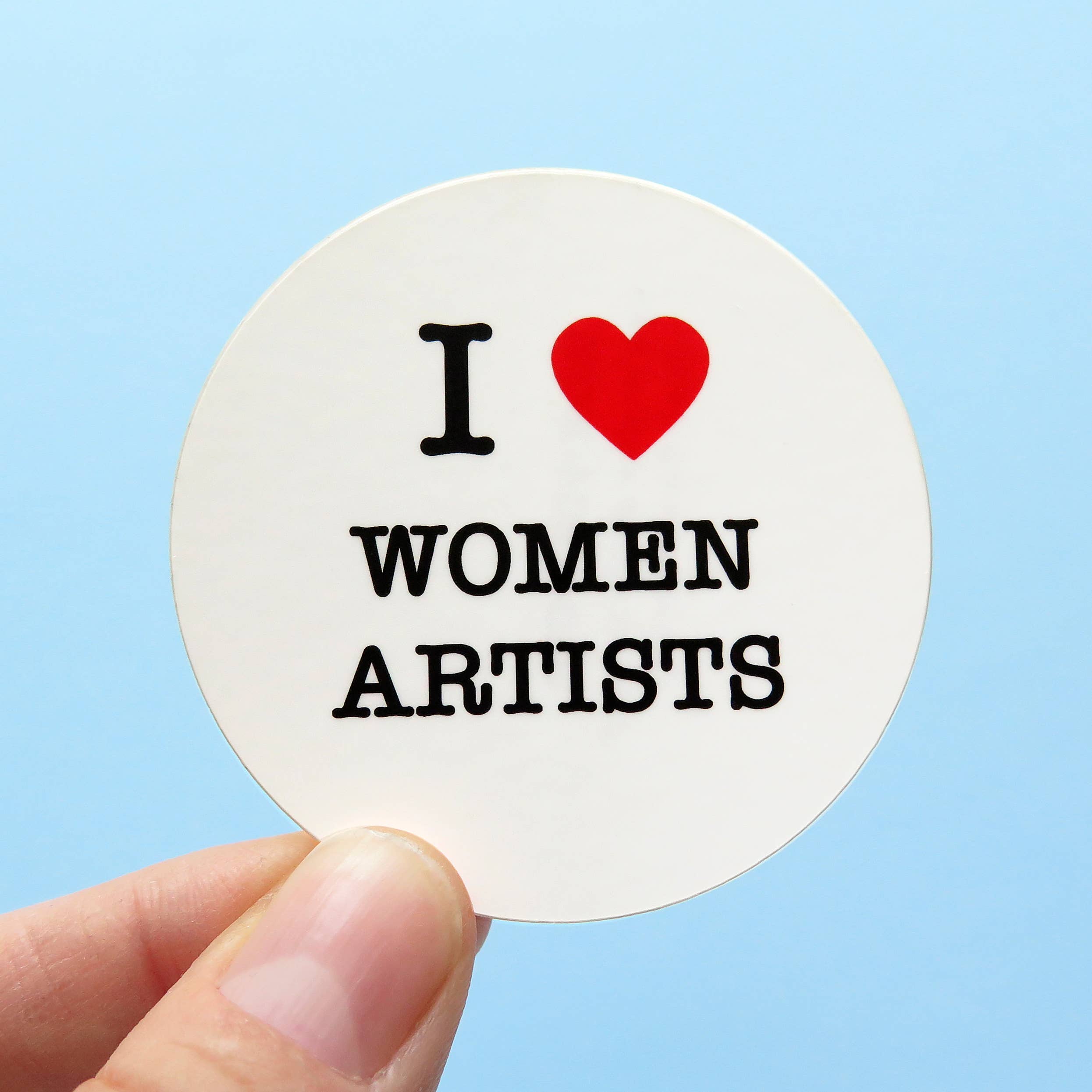 Word For Word Factory - Wholesale Sticker - I LOVE WOMEN ARTISTS Sticker l Art Museum Gift Shop Gift