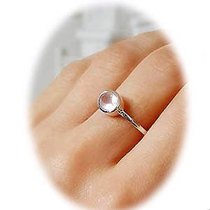 Sterling Stone Ring - Faceted Rosequartz for wholesale by Crystal Earth Sterling