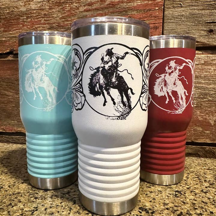 Ranch Bronc 20 oz koffiemok Cowgirl Rodeo Western Cowboy voor wholesale door The Rodeo Rose