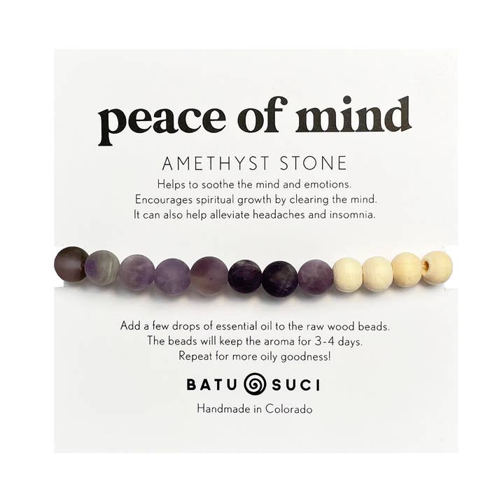 Peace of Mind Diffuser Bracelet | Amethyst Aromatherapy Bracelet for wholesale by Batu Suci Handmade Jewelry