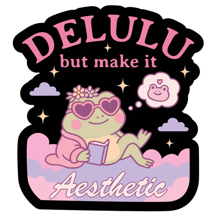 Delulu but make it aesthetic sticker for wholesale by Stick to it creations