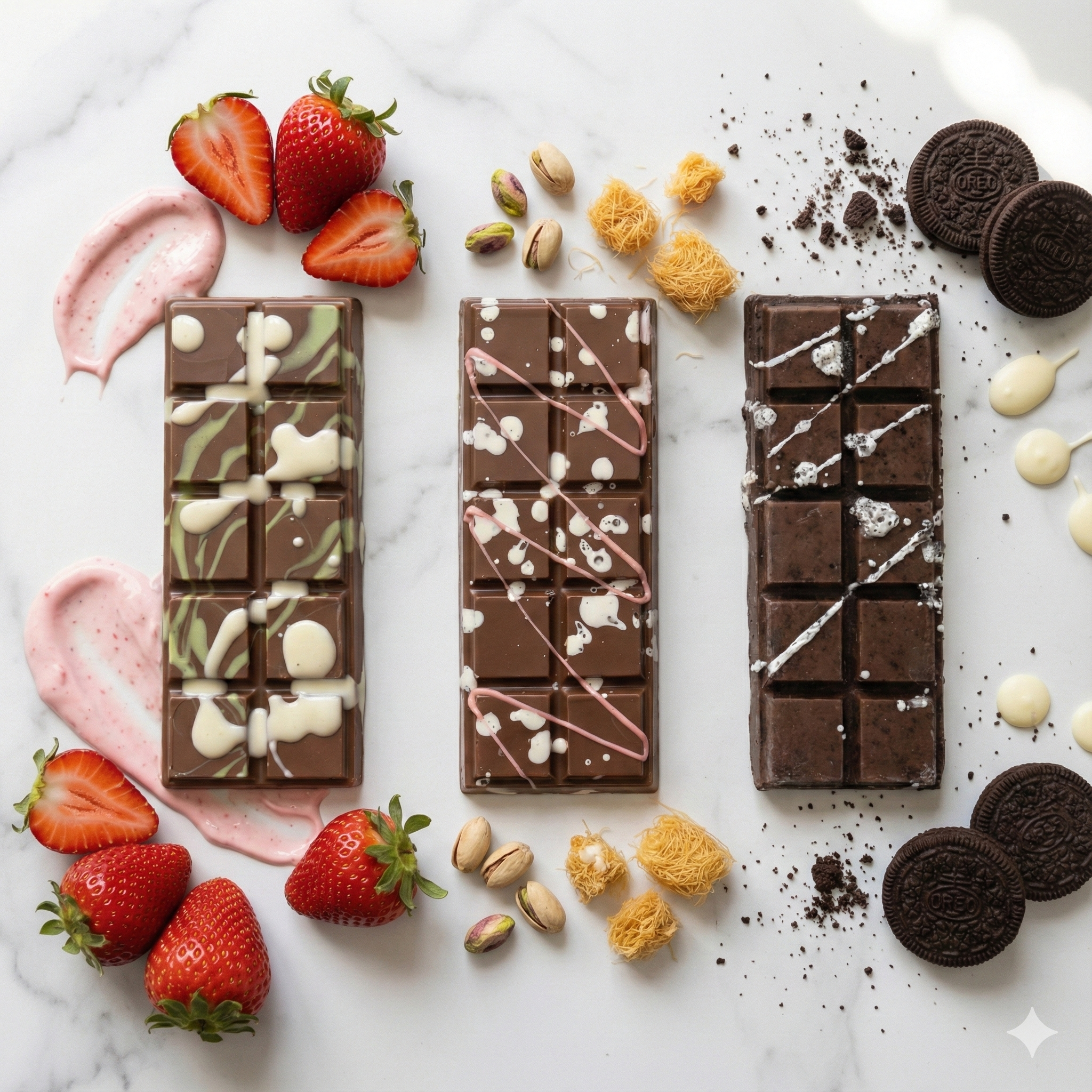 Dubai Bar USA - Wholesale Chocolate Bar - Dubai Bar Mixed Flavor Display Pack, 24 Bars7