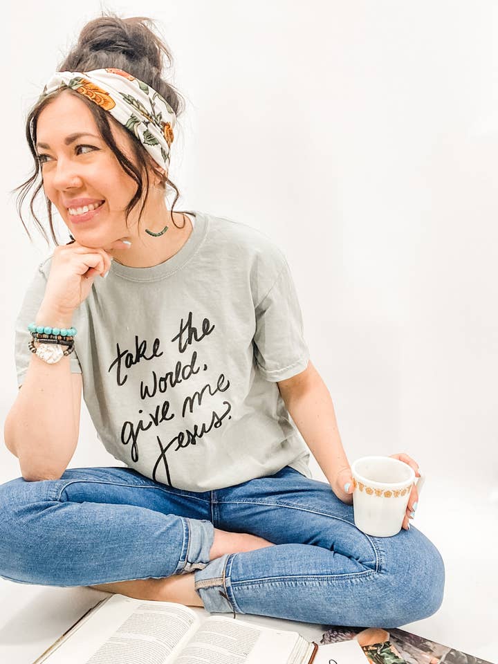 Give Me Jesus - Bay Blue for wholesale by The Brave Mama Co