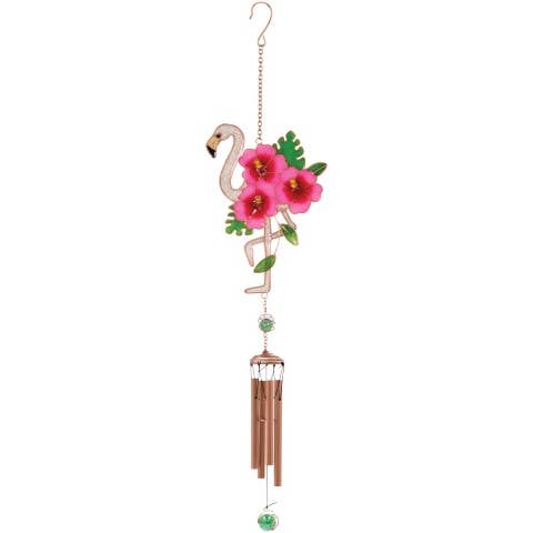 Pink Flamingo Wireworks Garden Chime for wholesale by Gift & Garden by Carson