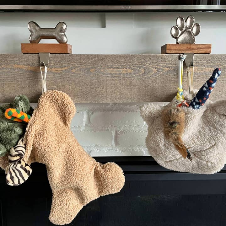 Whiskers 'n Paws Unique Pet Gifts, LLC - Wholesale Holiday Stocking - Holiday Bone Stocking, Sherpa Fabric, 14" x 11"3