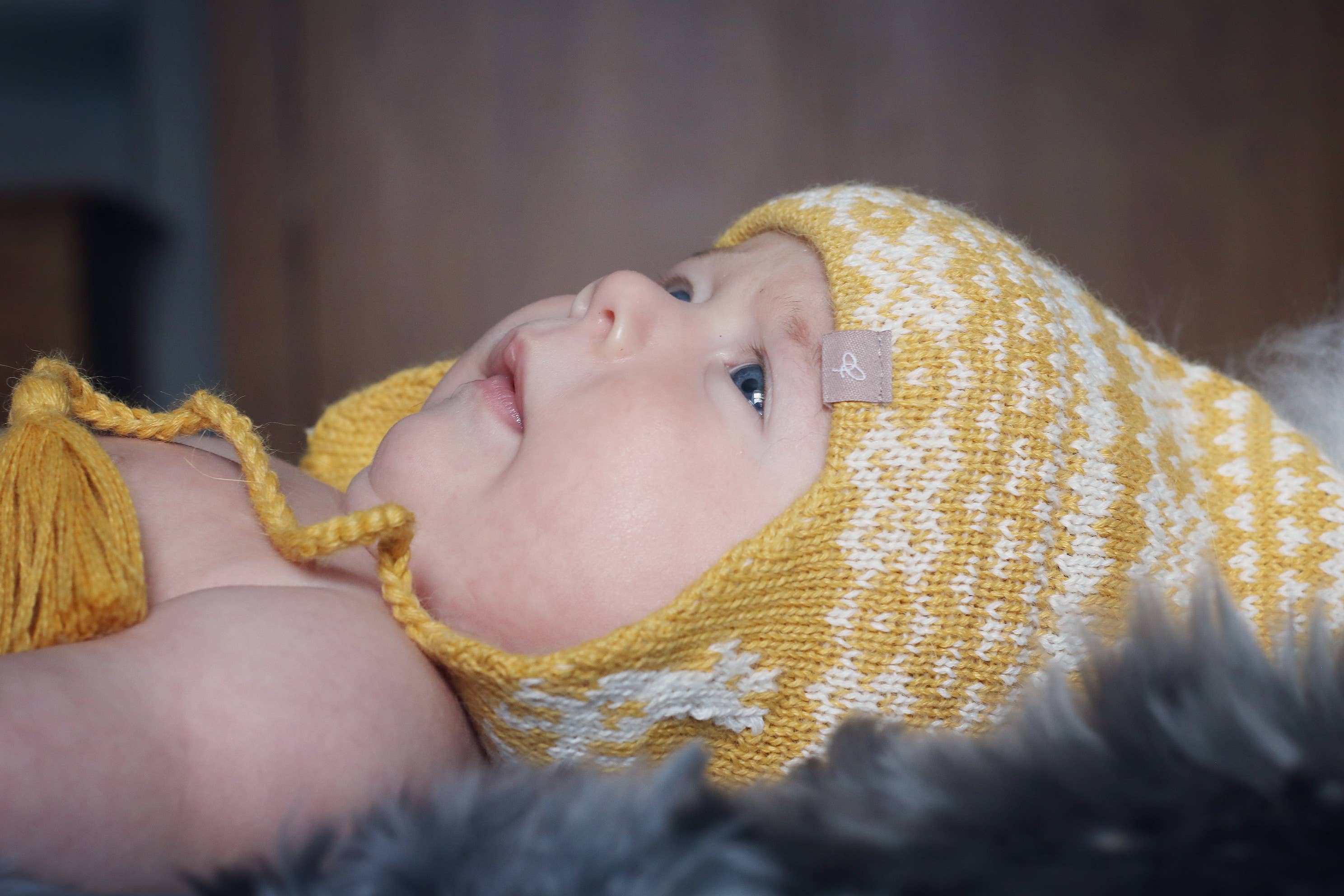 Samantha Holmes Alpaca Clothing and Gifts - Wholesale Newborn/Knit Hat - Baby - Alpaca Baby Earflap Hat - CLEARANCE PRICE2