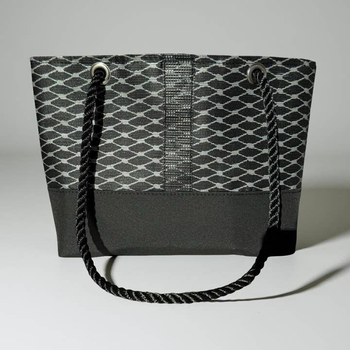 The Laine Tote in Silver & Black for wholesale by Alaina Marie