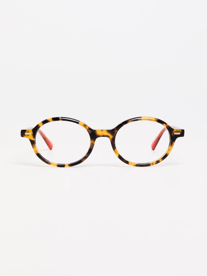 Montures Optiques Bicolores Écaille de Tortue Verte / Orange pour la vente par TIWI