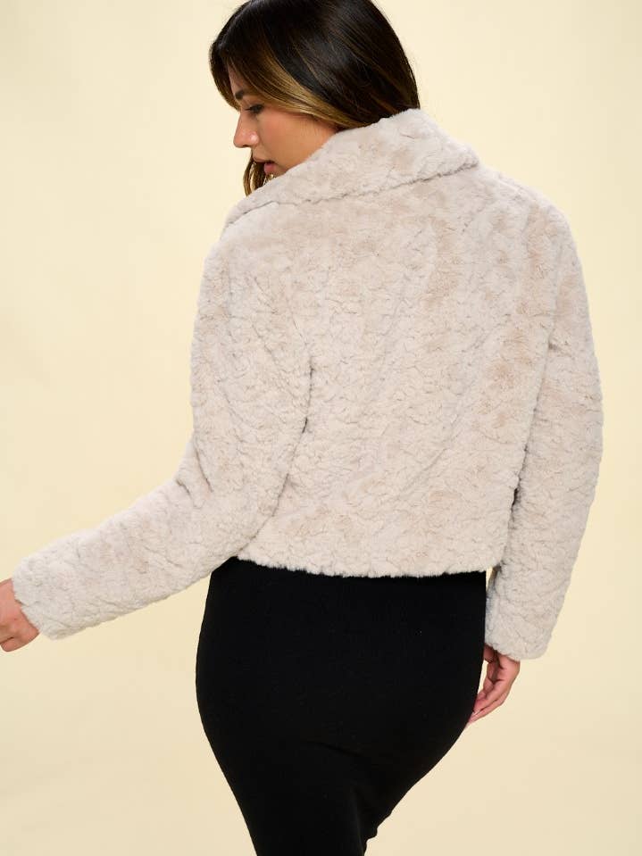 B. COATURE - Wholesale Jacket - Women's - Soft Faux Fur Cover Up Jacket